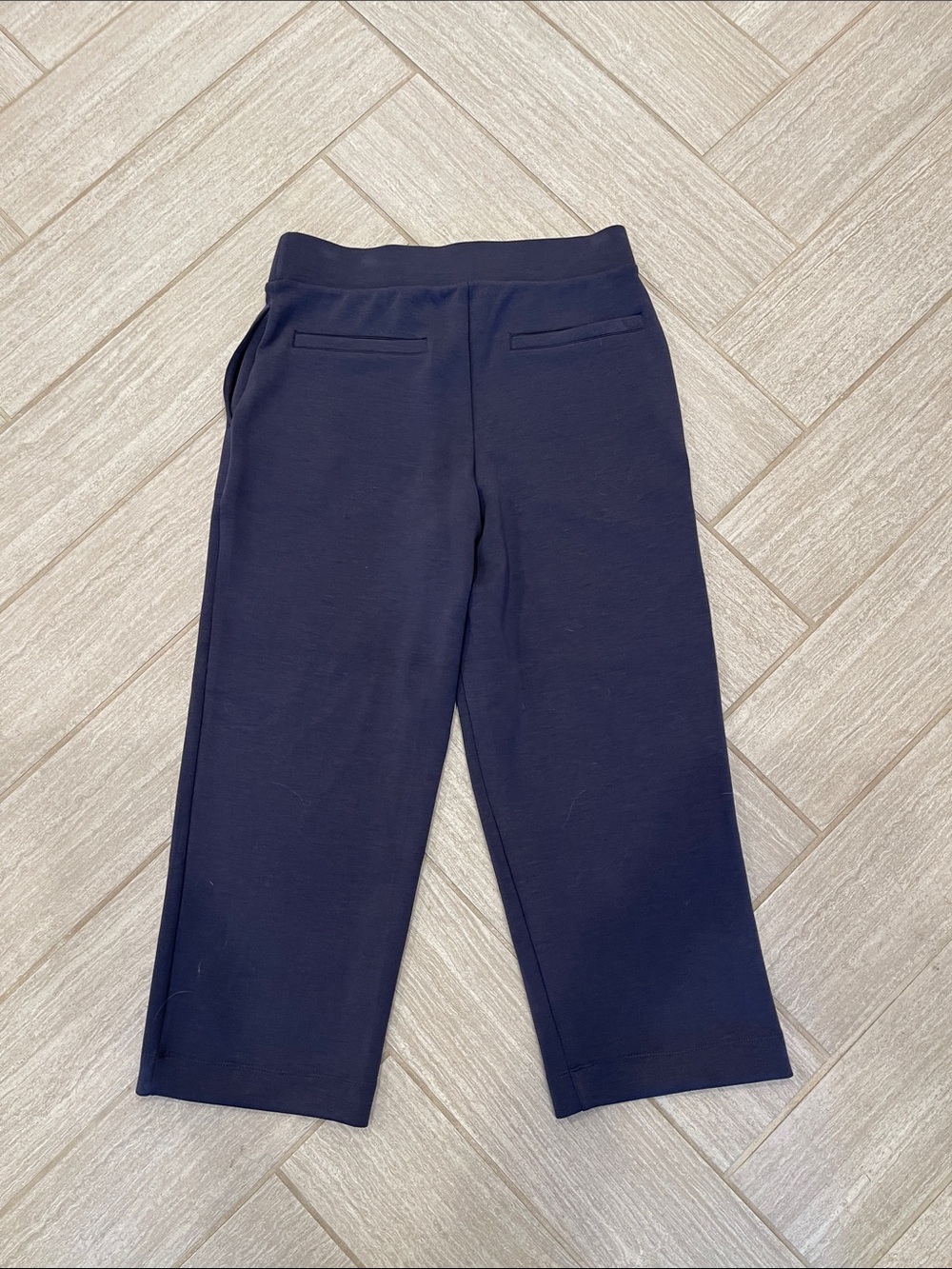 Soma 24/7 Dark Blue Wide-Leg Knit Pants - Picture 5 of 5